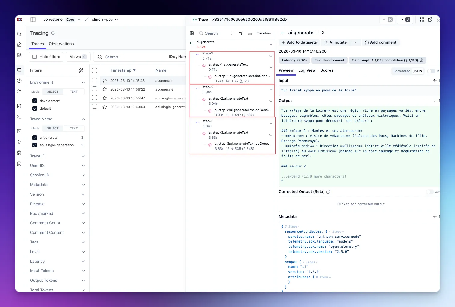 Langfuse grouped calls